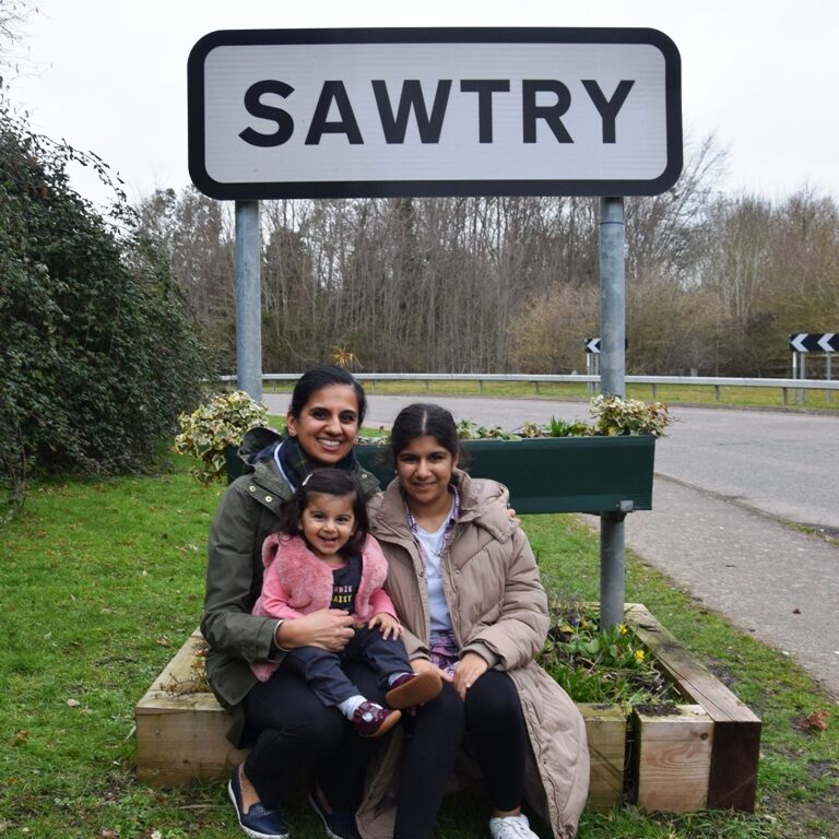 Ruby Kallah, owner of Ruby Kallah Foot Clinic Sawtry, with her family